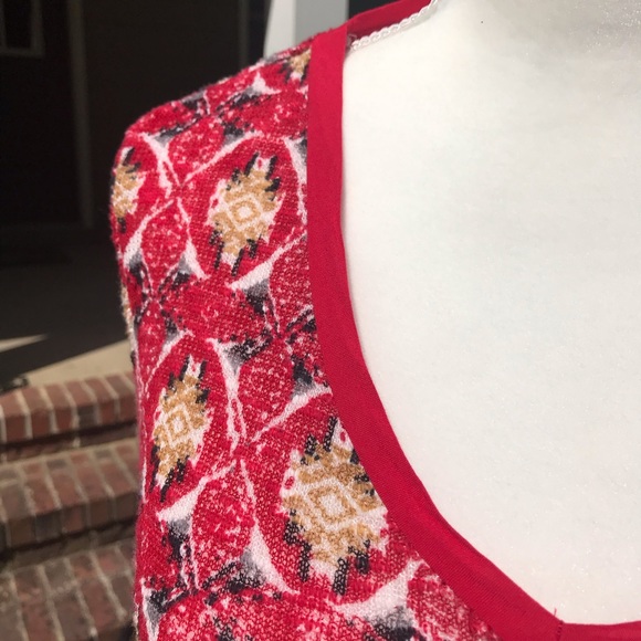 Chip & Pepper sweater red gold geometric XS - Picture 2 of 6